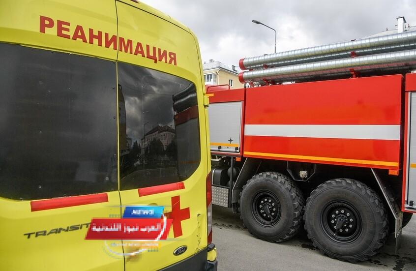 تَفكك جزئي لمبنى مدرسة في تتارسك الروسية