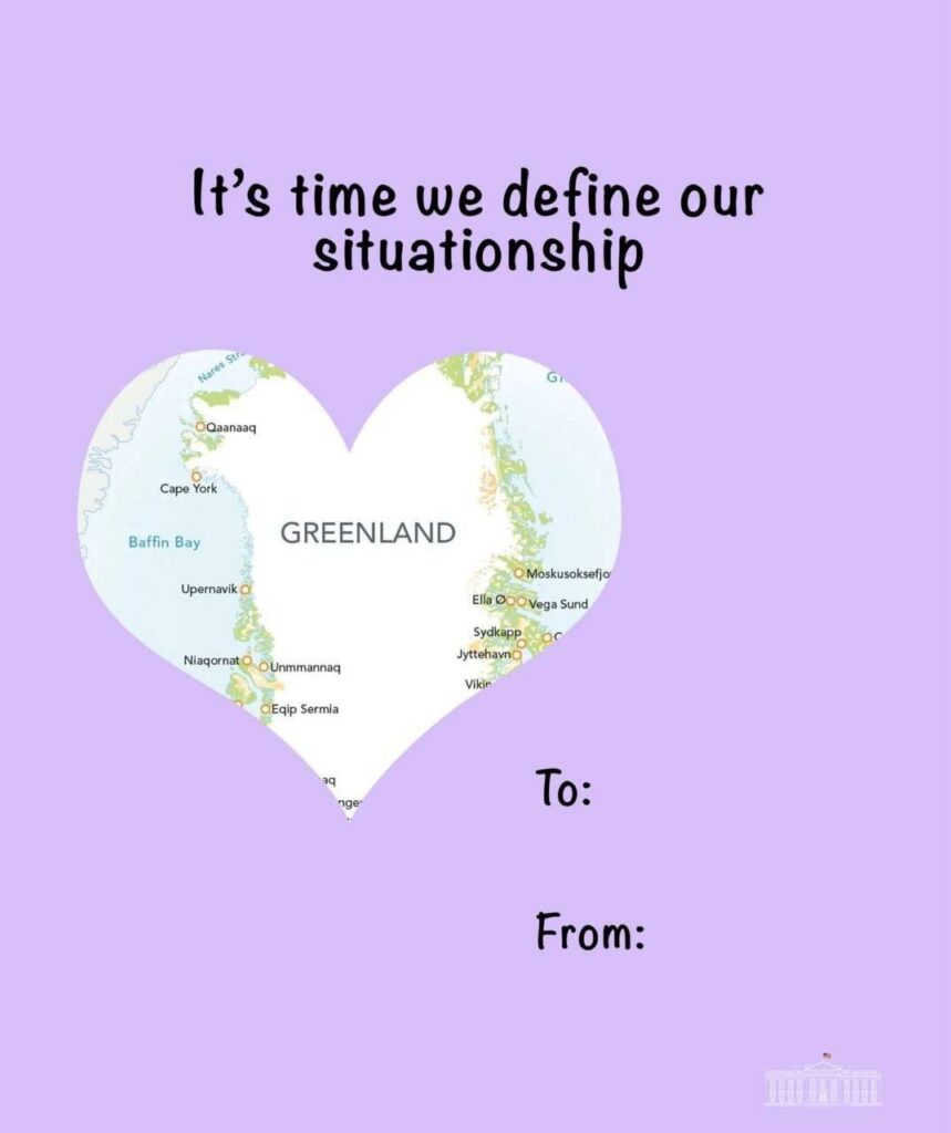 بطاقة «عيد الحب» تعيد غرينلاند إلى الواجهة السياسية في واشنطن