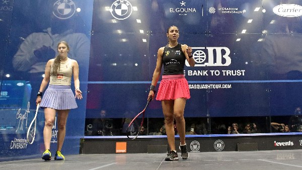 هانيا الحمامي تتوج بلقب بطولة الجونة الدولية للاسكواش 2026 بعد مباراة ماراثونية أمام نور الشربيني
