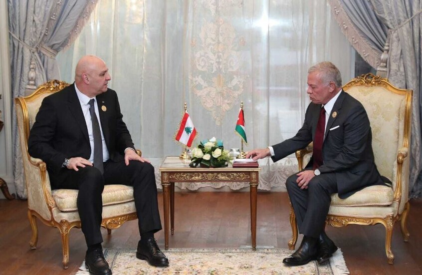 لبنان: عون وعبدالله الثاني يبحثان تثبيت الهدنة ودعم النازحين