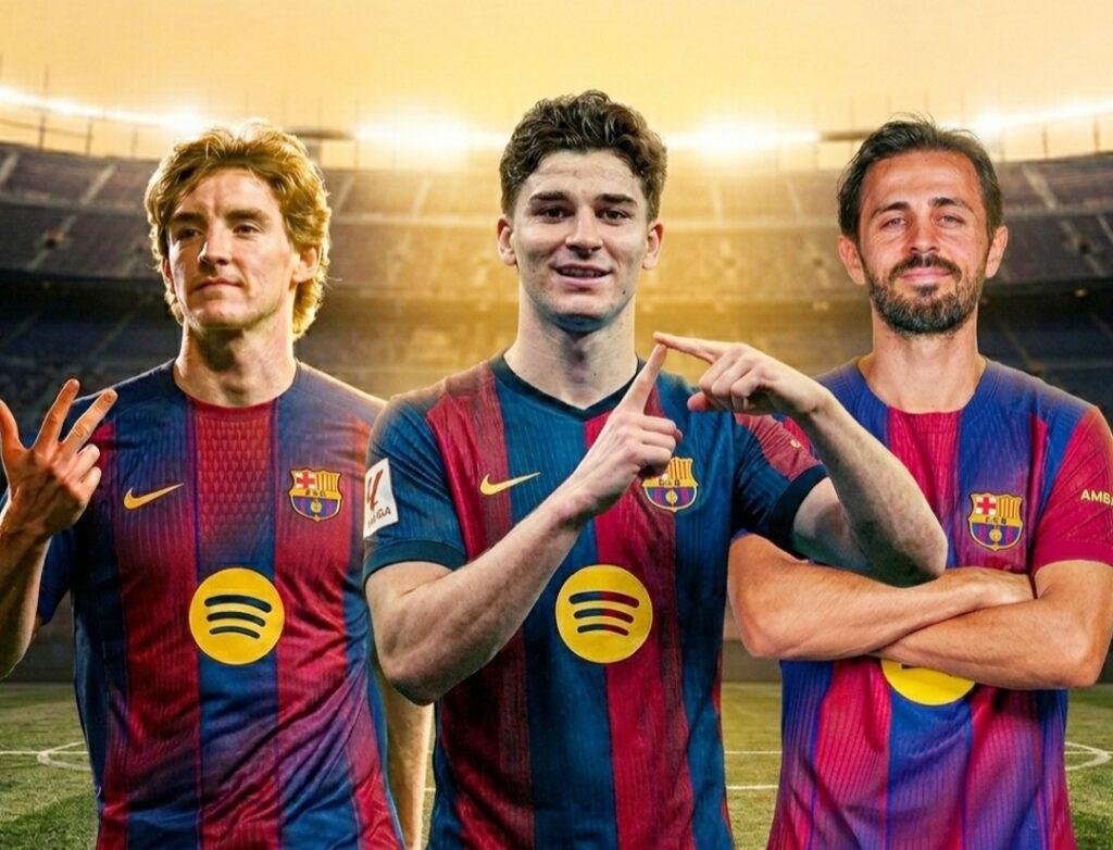 3 صفقات نارية على طاولة برشلونة.. برناردو سيلفا وألفاريز وغوردون هدف صيف 2026