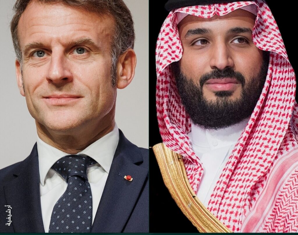 الامير محمد بن سلمان وماكرون: يبحثان هاتفياً التعاون الاقتصادي وقضايا المنطقة: غزة ولبنان وسوريا