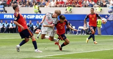 منتخب إسبانيا يتعادل مع بلجيكا 1-1 في الشوط الأول بكأس العالم 2026