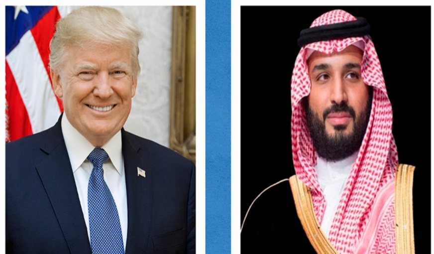 ولي العهد السعودي : يشدد في اتصال مع ترامب على ضرورة تغليب الحوار لخفض التصعيد بالمنطقة